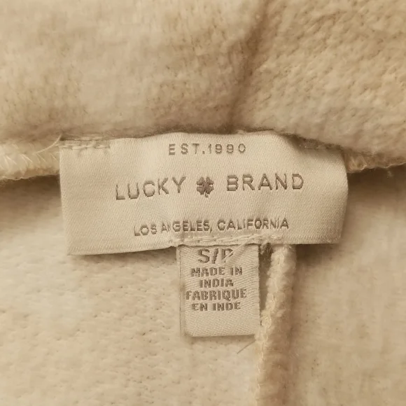 Lucky Brand Camouflage Open Front Lightweight Hooded Fleece Lined Sweatshirt S - Picture 2 of 11
